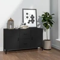 Credenza Nera 100x36x60 cm in Legno Multistrato 812520