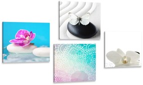 Set di quadri – Feng Shui in combinazione di colori interessante
