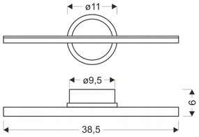 Lampada da parete LED BATUTA LED/10W/230V marrone