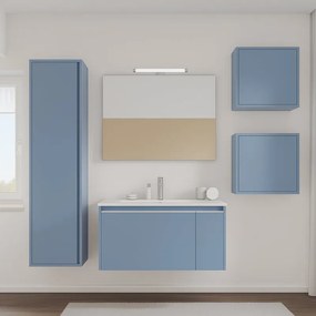 Mobile sottolavabo e lavabo Cielo per vasca centrale blu pastello L 80 cm