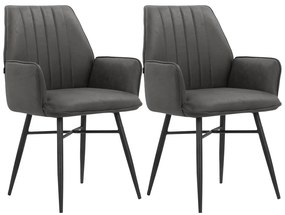 Set di sedie da pranzo color antracite 2 pz Anzo - Støraa