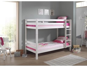 Letto a castello bianco per bambini 90x200 cm Pino - Vipack