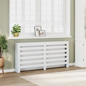 Copertura Termosifone Bianca 175x20x82 Cm İn Legno Multistrato /