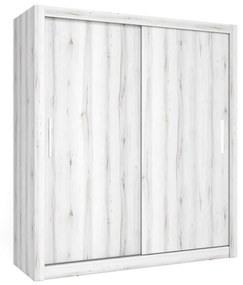 ARMADIO 2 ANTE SCORREVOLI ARLÉS 182X201 CM BIANCO NORDICO