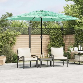 Ombrellone Giardino Con Palo İn Acciaio Verde 300x200x250 Cm /