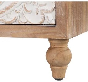 Comodino SHABBY CHIC 47 x 43 x 58 cm Naturale Legno Bianco