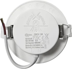 Lampada LED da incasso CIRCLE LED/3W/230V 4000K diametro 9 cm bianco