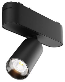 Faretto Per Binario Moderno Focus Led Alluminio Nero Led 5W Luce Calda