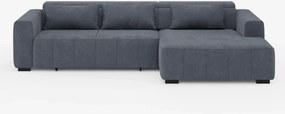 Doric Divano angolare con penisola e sedute allungabili con relax elettrico - poggiatesta reclinabili in tessuto smacchiabile T23
