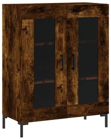 Credenza rovere fumo 69,5x34x90 cm in legno multistrato