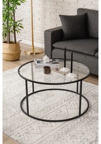 Tavolino BERLIN 45x80 cm nero/limpido