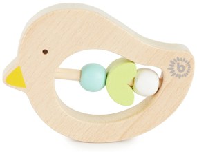 Bieco - Anello per la dentizione - uccellino con perline verde blu