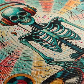 Quadro su tela – Scheletro disco con dischi
