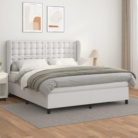 Giroletto A Molle Con Materasso Bianco 180x200 Cm İn Similpelle /