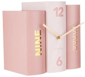 Orologio da tavolo rosa a forma di libro Book - Karlsson