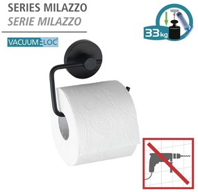 Porta carta igienica Vacuum-Loc® nero Milazzo - Wenko