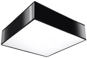 Plafoniera da Soffitto Quadrata in PVC 2xE27 HORUS 35 Nera da interno