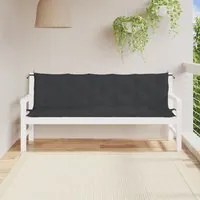 Cuscini Panca da Giardino 2pz Neri 180x50x7cm Tessuto Oxfordcod mxl 92105