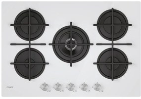 Moderna CVG74WTW Piano cottura Bianco Da incasso 74.5 cm Gas 5 Fornello(i) - Candy