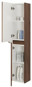 Pensile bagno sospeso 150 H noce con ripiani regolabili Maiori/Minori