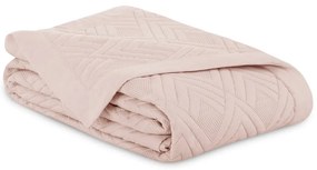 Copriletto rosa chiaro in microfibra con rivestimento trapuntato 170x210 cm Ophelia – Restilo