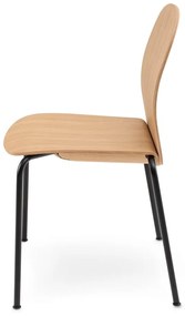 Sedie da pranzo in set di colore naturale con effetto rovere impilabili 2 pz Book – Gazzda