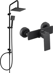 Mexen Tord set doccia esterno con soffione e miscelatore doccia Alexa, nero - 71240200-70