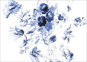 Carta da parati Royal Blue Flowers III