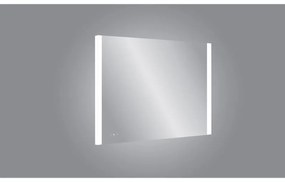 Specchio con illuminazione integrata bagno rettangolare SENSEA H 70 x P 3.1 cm grigio / argento