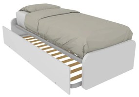 964R - Letto cameretta 80x190  singolo con secondo letto estraibile e testate personalizzabili