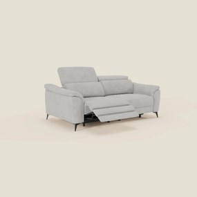 Arcos Divano 3 posti - piedini alti e poggiatesta reclinabili in microfibra impermeabile T11 grigio chiaro