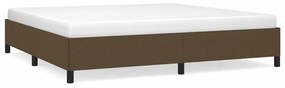 Giroletto senza materasso marrone scuro 200x200 cm in tessuto