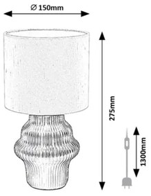 Rabalux 74059 - Lampada da tavolo GLIMO 1xE14/40W/230V verde