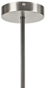 Lampadario a sospensione con supporto rigido LILOU 6xE14/5W/230V cromo opaco/fumé