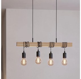 Eglo 43512 - Lampadario a sospensione con cavo TOWNSHEND 4xE27/60W/230V