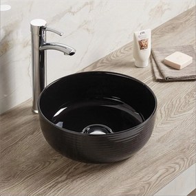 Lavabo D'Appoggio 35,8 Cm Rubicer "Break The Rules" Nero Lucido