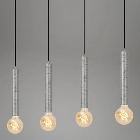 Briloner - Lampadario a sospensione con filo LONGA 4xE27/60W/230V argento