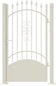 Cancello con serratura manuale Marmolada in ferro, apertura a destra, L 104.5, H 180-195 cm, di colore bianco