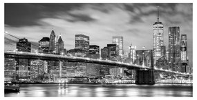 Stampa su tela Skyline New York grigio, multicolore 190 x 90 cm