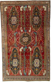 Shiraz Tappeto 270 x 160 Rosso (Iran) Annodato A Mano