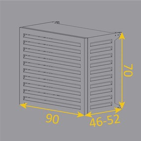 Copri Condizionatore 90x70x52 cm in Alluminio Blade S Bianco...