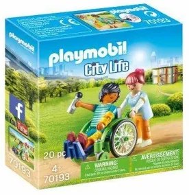 Playset Playmobil City Life Patient in Wheelchair 20 Pezzi