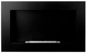 Camino a bioetanolo da parete o incasso Pisa Nero L 65 x P 12 x H 40