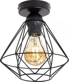 Plafoniera 1xE27/40W/230V nera