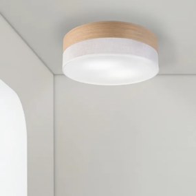 Plafoniera SIRJA WOOD 2xE27/15W/230V diametro 45 cm bianco/quercia