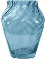 Vaso arredo vetro 23 cm blu