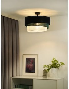 Duolla - Lampadario a plafone TRIO 1xE27/15W/230V diametro 45 cm nero/verde/bianco