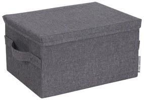 Scatola in tessuto grigio con coperchio 35x19x26 cm Soft Storage - Bigso Box of Sweden