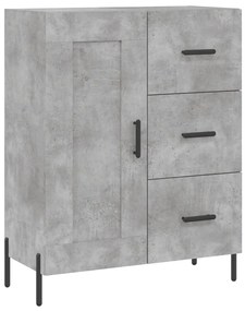 Credenza grigio cemento 69,5x34x90 cm in legno multistrato