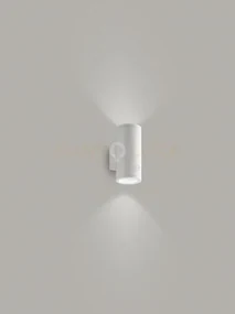 Quarondo applique 2 luci tondo alluminio per esterni colore bianco ...